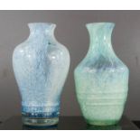 Two Caithness glass vases, both 19cm high.