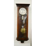 A 19th century Vienna wall clock in a rosewood glazed case.