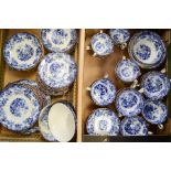 A Minton blue and white part tea and dinner service.