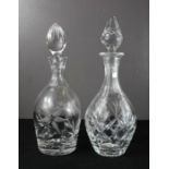 Two cut crystal decanters.
