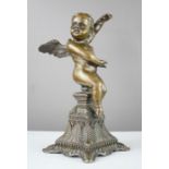 A bronze cherub.