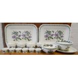 A group of Portmerion The Botanic Garden ceramics including tureens, bowls, platters and large