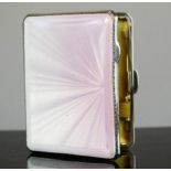 An Art Deco enamel and silver ladies cigarette case, by Frederick Field, Birmingham, 3.06toz.