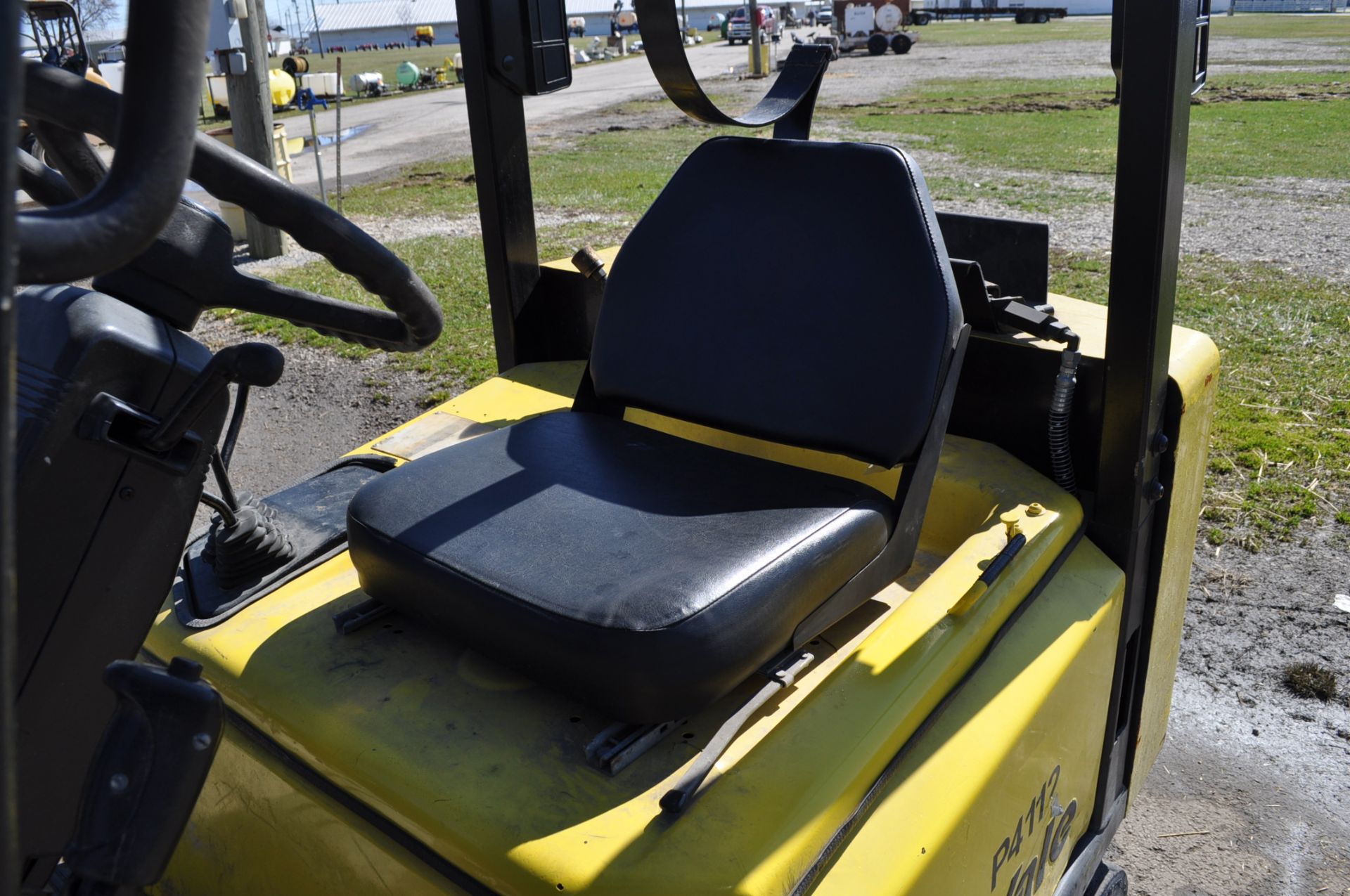 Yale LP fork lift, 7626 hrs, 3 stage, sideshift, SN E187V16107Y - Image 8 of 11