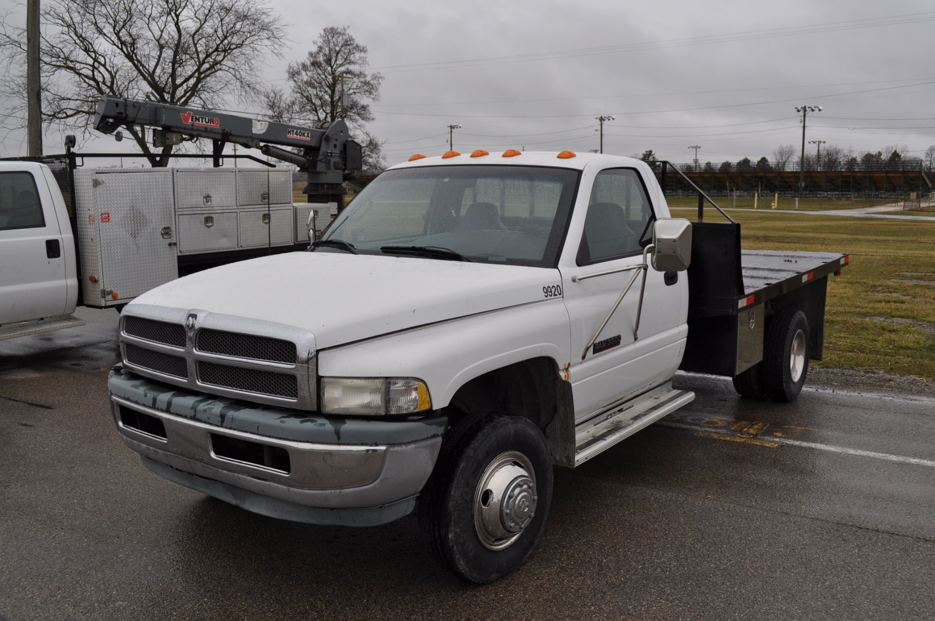 1999 Dodge 3500 reg cab, 24 valve Cummins Turbo Diesel, 5 sp manual, 2wd, flat bed, 195,882 mi