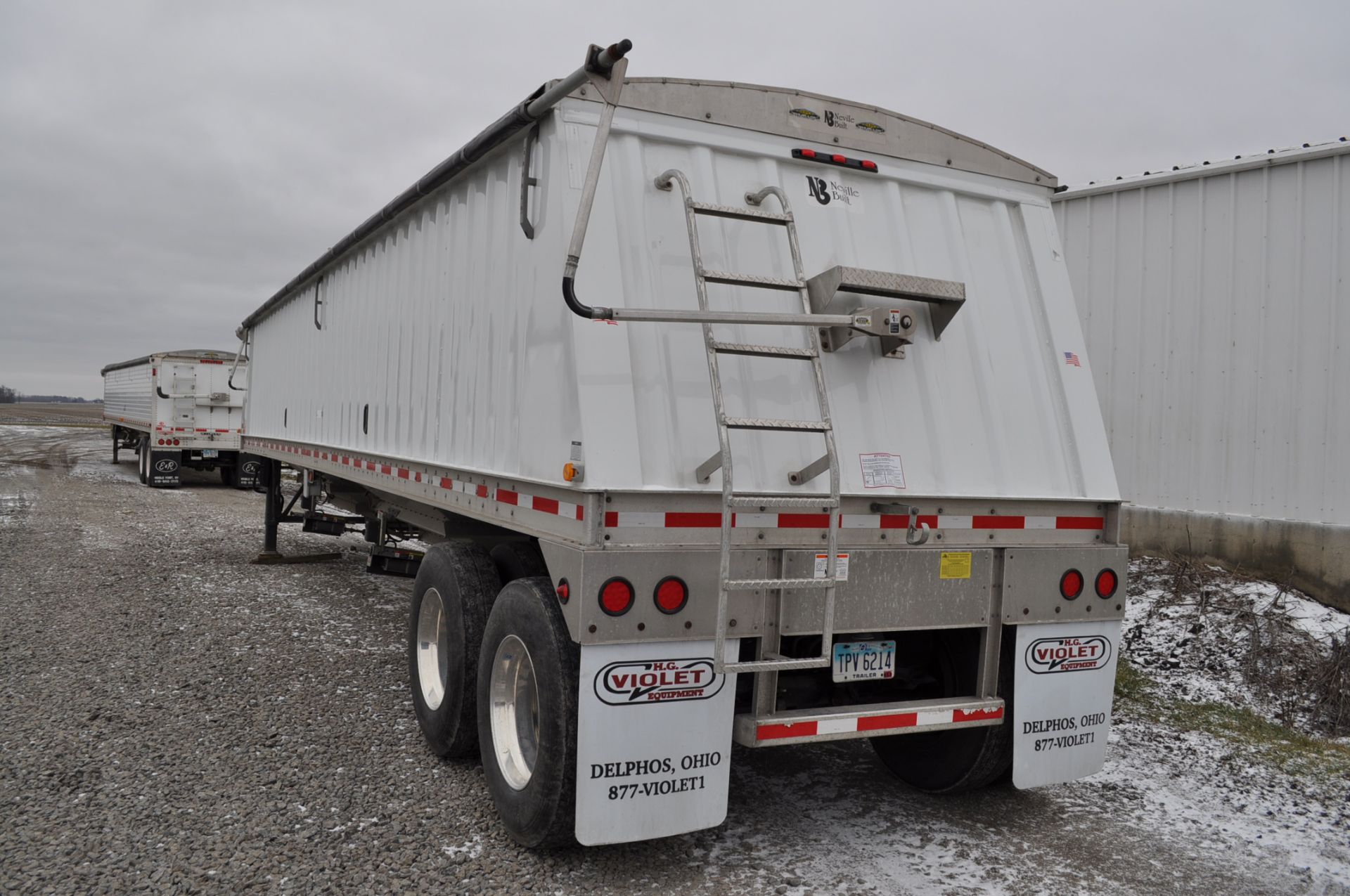 40’ 2012 Neville Built aluminum hopper bottom trailer, Shur-Co 3500 wireless tarp, Shur-Co ProTrap - Image 3 of 14