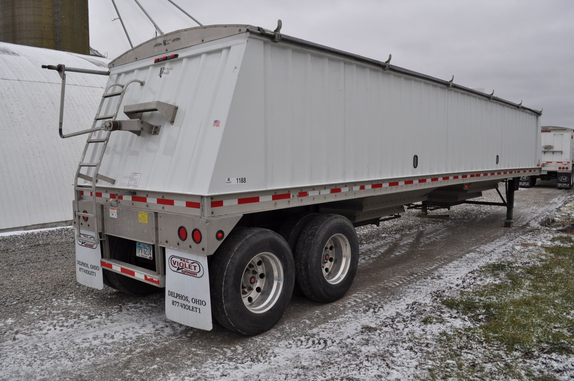 40’ 2012 Neville Built aluminum hopper bottom trailer, Shur-Co 3500 wireless tarp, Shur-Co ProTrap - Image 4 of 14