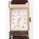 Gentlemans Gudax wristwatch in 9ct gold case,