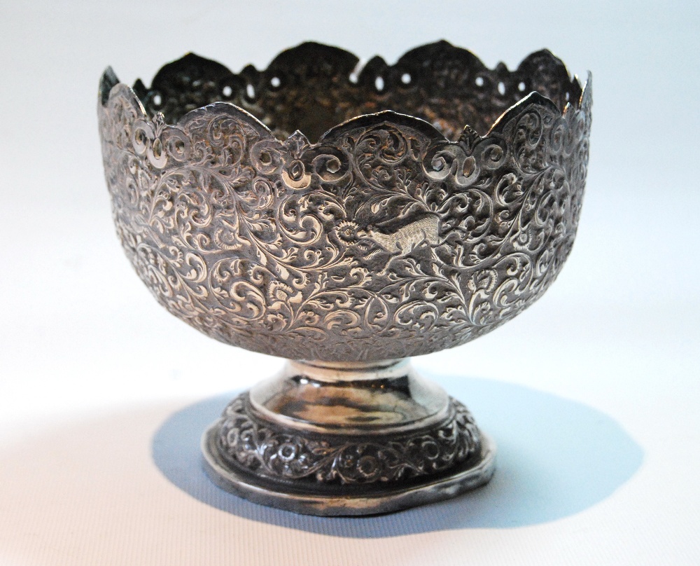 Indian embossed hemispherical bowl, 14cm, 9oz.