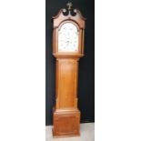 Georgian oak longcase clock by W.