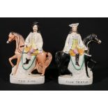 Staffordshire figure, Tom King, and another, Dick Turpin.