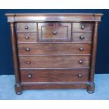 Victorian mahogany Scotch chest,