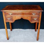 Queen Anne style burr walnut low boy,