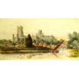 FRANCIS P. BARRAUD (FL 1877 - 1891) Ely, Cambridgeshire Signed lower right, watercolour, 12cm x 21.