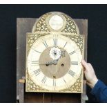 Georgian oak longcase clock by Barrett, Stowmarket, the anchor escapement striking on a bell,