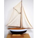 Edwardian pond yacht, 94cm long and 108cm high.