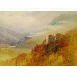 JOHN SHAPLAND (BRITISH, 1865 - 1929) Highland view Signed, watercolour, 25cm x 36cm.