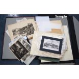 Two folios of engravings, etchings and lithographs etc.