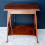 Art Nouveau mahogany and inlaid occasional table,