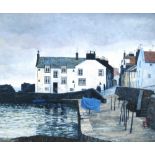 CHRISTOPHER HALL (1930 - 2016) Cellardyke Signed and dated 1974, inscribed verso, oil on board,