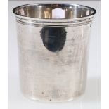 French silver beaker, plain tapering with moulded edge, c. 1830.