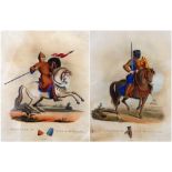 Pair of aquatints, Alexander I and II, Kings of Scotland PL.X and PI.XIV, 30cm x 23.