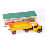 Dinky Toys 521 Bedford articulated lorry with yellow body, black wings, red hubs,