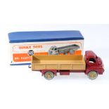 Dinky Toys 522 Big Bedford lorry with maroon cab, brown/fawn body and hubs,