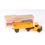 Dinky Toys 521 Bedford articulated lorry with yellow body, black wings and hubs,