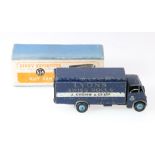 Dinky Toys 514 Guy van Lyons, 1st type cab with dark blue body, mid blue ridged hubs,