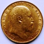 United Kingdom. Sovereign. Edward VII. 1903. Edge knocks otherwise NF.