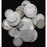 United Kingdom. Small collection of pre-1920 silver coins. 60.1gm.