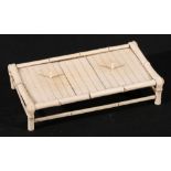 Chinese carved ivory bed, probably for a 'doctors model',