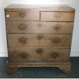 George III oak chest,