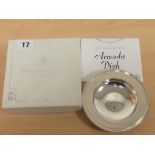 Silver copy of the Armada Dish, 11.5cm. Mappin & Webb, 1980. Condition Report.