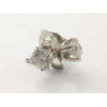 Pair of diamond ear studs the brilliants each approx .2ct in 18ct white gold.