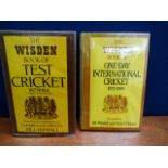 WISDEN. Book of Test Cricket, 1985 & Book of One Day International Cricket, 1985. In d.w's. Ex lib.