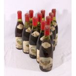 Eleven bottles of CHATEAU DE BOURDINE Cotes du Rhone 1972 vintage.