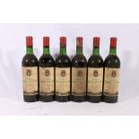 Six bottles of CHATEAU LARCIS DUCASSE 1970 vintage 73cl.