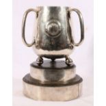 India of Inchinnan (Indian Tyre and Rubber Company) silver golf trophy in the form of a tyg with