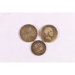 UNITED KINGDOM George III (1760-1820) silver crowns 1819 LIX and 1820 LX S3787 and half crown 1818