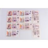 CLYDESDALE BANK PLC nine £20 banknotes to include 8th April D/DW 038043 and D/EA010766 SC351b,