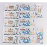 THE ROYAL BANK OF SCOTLAND PLC twelve £5 banknotes 14th July 2005 Goodwin JWN0237191 - JWN0237200