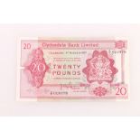 CLYDESDALE BANK LIMITED £20 banknote 1st December 1967 Fairbairn C/F 019378 SC323.