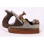 Spiers of Ayr wood plane with Mathieson blade and with shoe, plane 23cm long.
