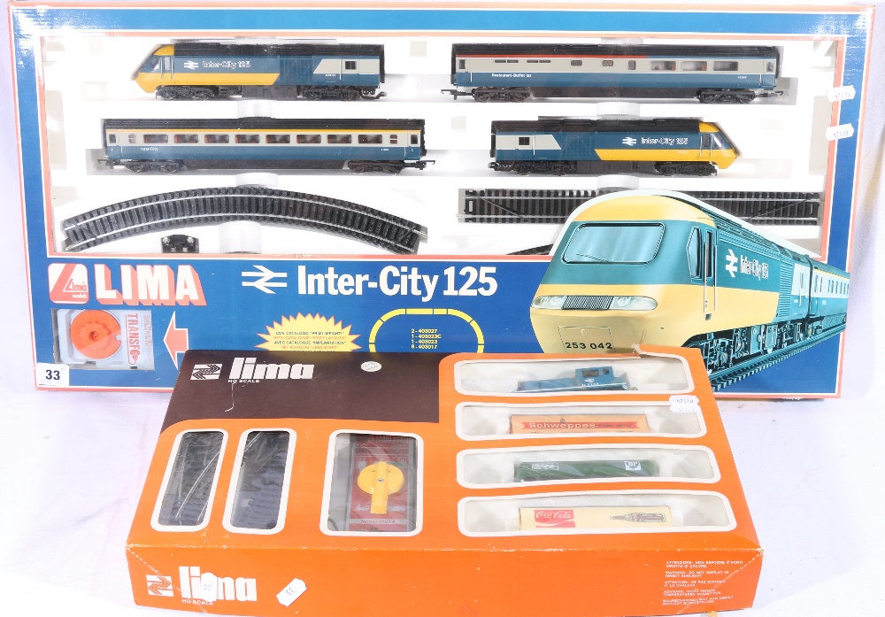 Lima OO gauge Inter-City 125 train set 107056 boxed and another 8614A, boxed.