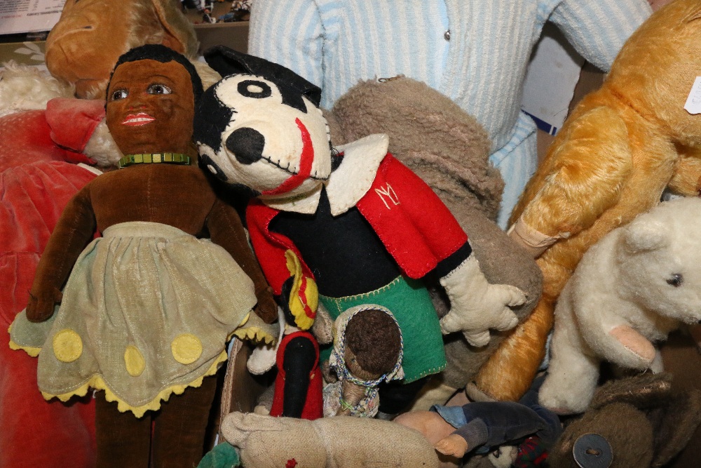 Norah Wellings sailor doll, Allwin black girl doll, articulated teddy bear etc. - Image 7 of 9