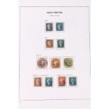 GREAT BRITAIN used stamp collection in six albums to include over one hundred and seventy (170)