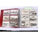 Album of approximately four hundred (400) postcards many of army interest, planes, boats etc.