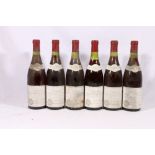 Six bottles of BROCARD & FILS Bourgogne Hautes Cotes de Beaune 1972 vintage 73cl 12-14% abv